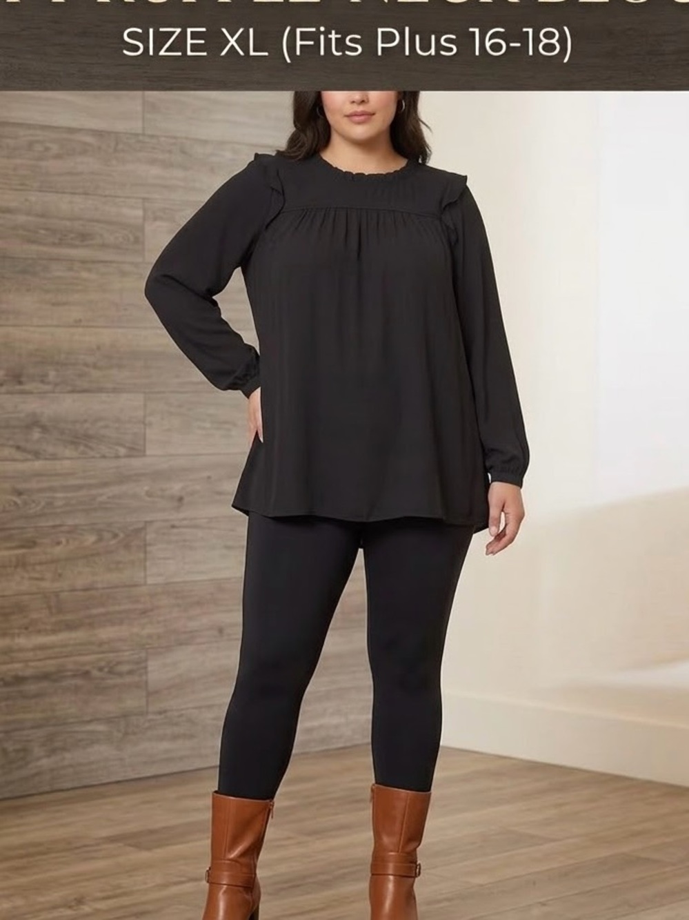 Ann Taylor Loft Black Blouse- Size XL